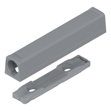 Tip on lange adapterplaat platinagrijs