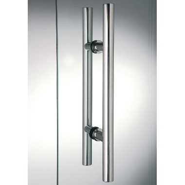 Paar ronde deurgrepen, voor 6/17.5 mm glas, B25