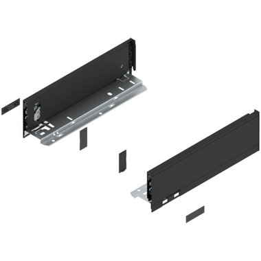 Legrabox zijkant l+r  m  300mm carbon zwart