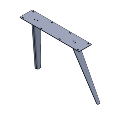 Tafelonderstel spider u 72x10x85 mat zwart