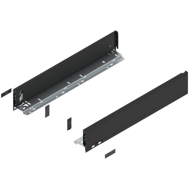 Legrabox zijkant l+r  m  500mm carbon zwart