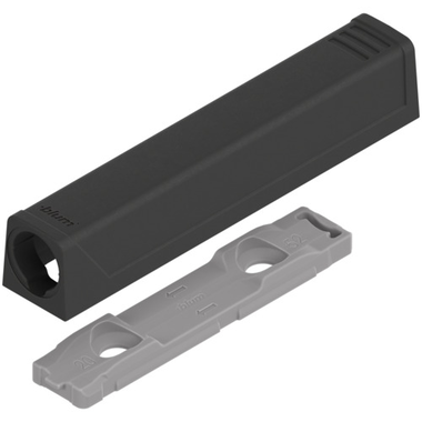 Tip on lange adaptorplaat carbonzwart