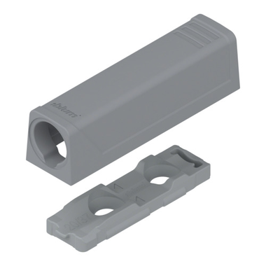 Tip on korte adapterplaat platinagrijs