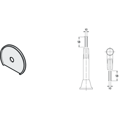 Pba 500-nylon wit adaptor 13 naar 10mm