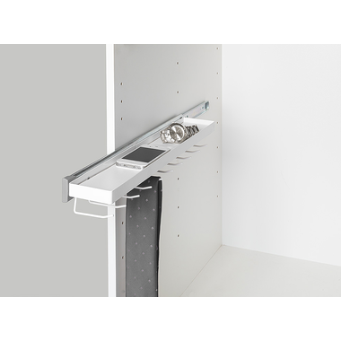 Exclusiv uittrekbare dassenhouder wit