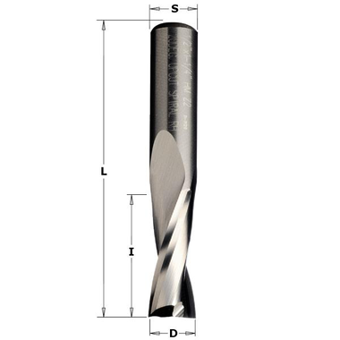 Snijfrees rechts d=4 i=15 l=60 z=2 dia=8 hwm