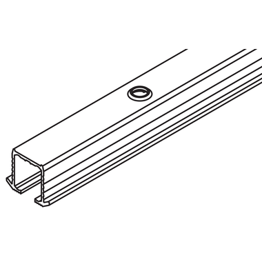Hawa Clipo 16 aluminium enkele inbouwlooprail