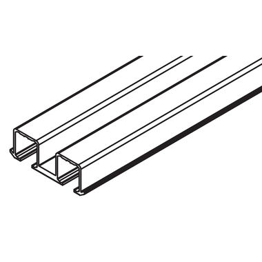 Hawa Clipo 16 aluminium dubbele inbouwlooprail