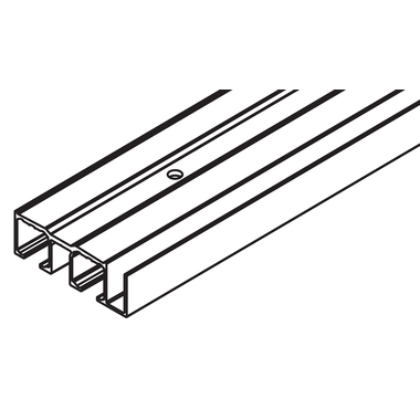Hawa Clipo 16 aluminium dubbele opbouwlooprail