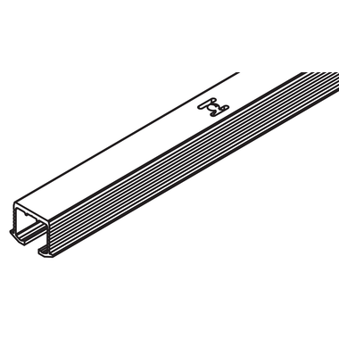 Hawa Clipo 26/36 enkele bovenrail inbouw aluminium te vijzen/lijmen