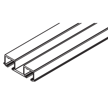 Hawa Clipo 26/36 dubbele bovenrail inbouw aluminium