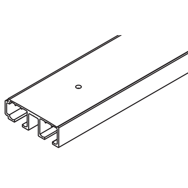 Hawa Clipo 26/36 dubbele bovenrail opbouw aluminium
