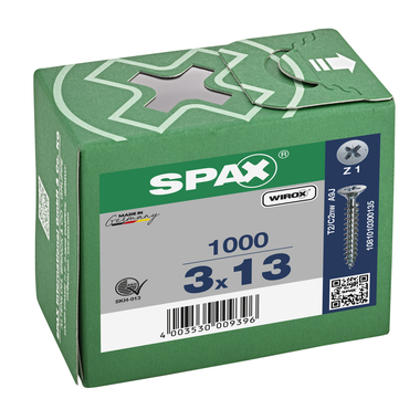Houtschroef SPAX-S PK Pozidrive met verzonken kop