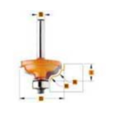 Profielfrees met geleidelager r=4,8 - 3,6 d=34,2 i=13 hw