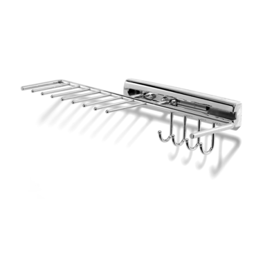 Uitschuifbare dassenhouder 130mm chroom