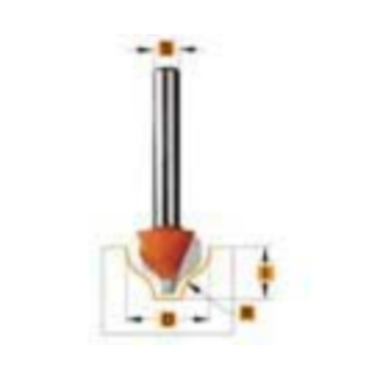 Decoratief profielfrees d=19 r=6,5 i=11