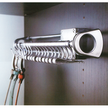 Dassen-en riemenh.d430mm chroom uittrekbaar