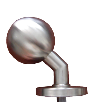 Vaste top gebogen d50 met rosace inox