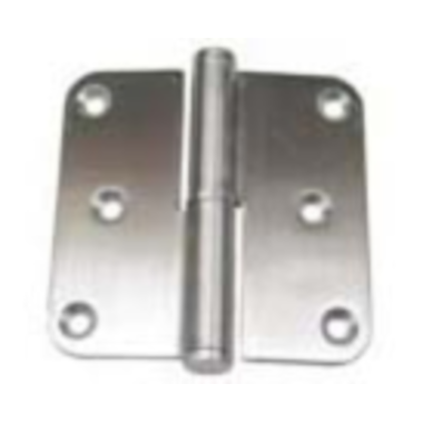Paumel 80 x 80mm inox satijn afgerond