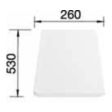 Snijplaat 530x260x17 (median)