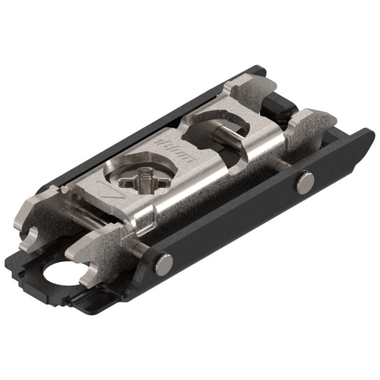 Clip montageplaat recht 0mm onyx zwart