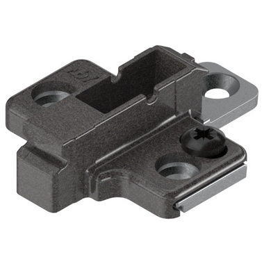 Clip montageplaat 6mm onyx zwart