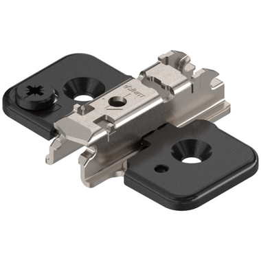 Stelplaat excentrisch schroef 3mm onyx zwart