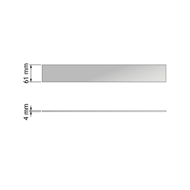 Chic line front/rugset glas, hoogte 61