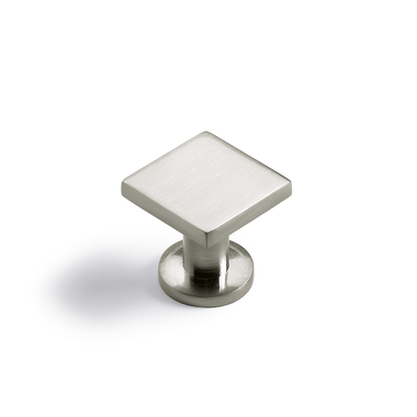 Knop Fogo, L 25 mm, B 25 mm, H 23 mm, roestvrij staal finish geborsteld