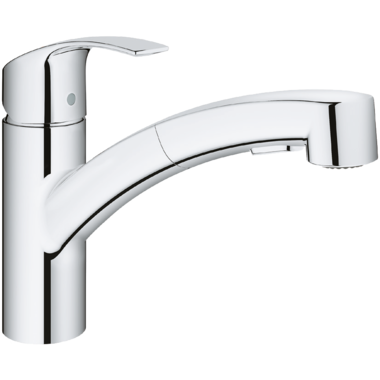 Grohe eurosmart eengreepskraan chroom +douchette
