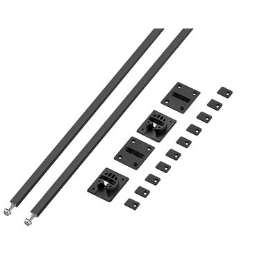 Set 2 deurrechttrekkers, lengte 1863mm, zwart