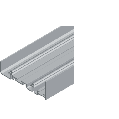 PS48 bovenprofiel te vijzen of te clipsen 6.1m alu