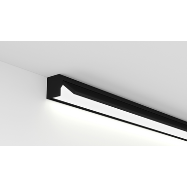 Led profiel Kos mat zwart met schakelaar