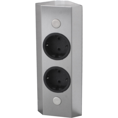 Energiebox RVS 2 stopcontacten