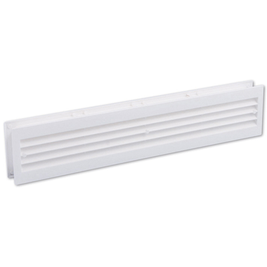Luchtrooster vr.badkamer 455x90 wit