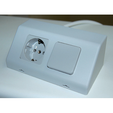 Mini box dubbele schakelaar + stopcontact