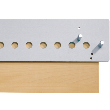 Accura boorbalk 1000 mm, aluminium met 3 aanslag-/afzetpinnen