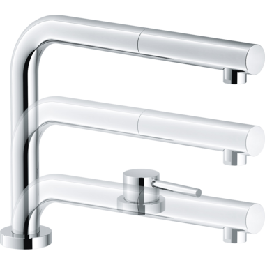 Franke active window uittrekbaar chroom