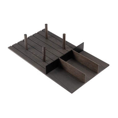 Filo frontlade bordenhouder + verdeling V4 zwart