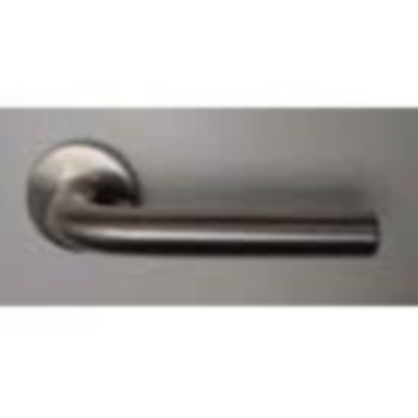 Deurkruk *pz inox l-gebogen