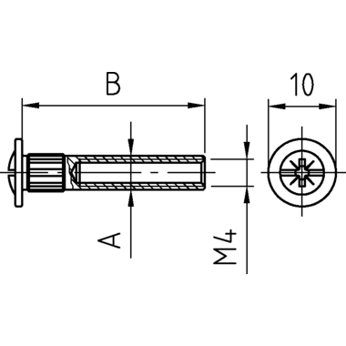 Verbindingshuls in staal M4