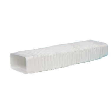 Flexibele bocht vlakkanaal d.125 std wit