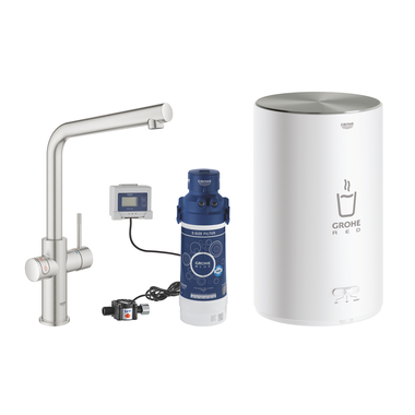 Grohe red duo-m starterkit l-uitloop supersteel