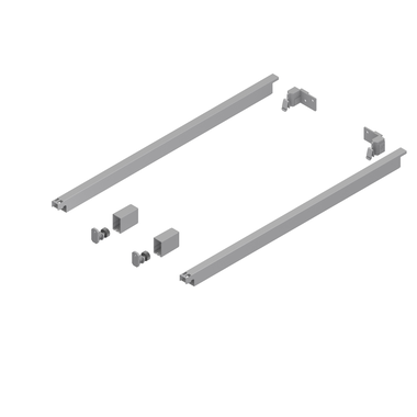 Nova Pro Scala rechthoekige reling zilver setverpakking
