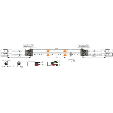 Ledstrip COB RGB(W) 24V