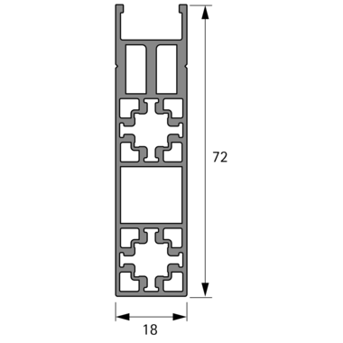 Basis schuifladeprofiel AvanTech YOU / Actro YOU