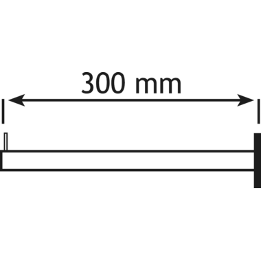 Houder l.30cm stang vast