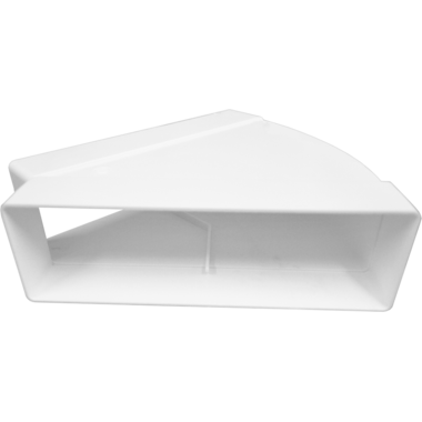 System 220 hoek 45° vlakkanaal 220x90mm wit