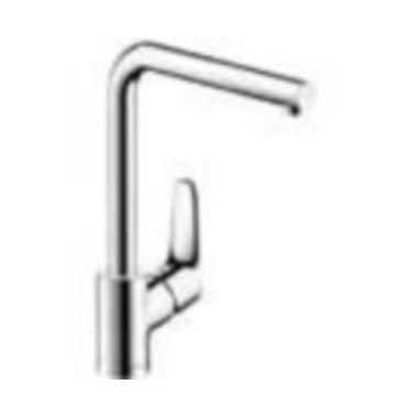 Hansgrohe Focus keukenmengkraan rechte hoge uitloop chroom