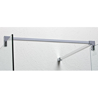 Tweezijdige scharnierende bevestiging op glas, voor 6/10 mm glas, B25 H25 L45, chroom